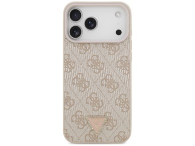 Funda Guess Leather 4G Triangle Strass MagSafe para iPhone 17 Pro Max / 18 Pro Max - Rosa Funda Guess Leather 4G Triangle Strass MagSafe para iPhone 17 Pro Max / 18 Pro Max - Rosa