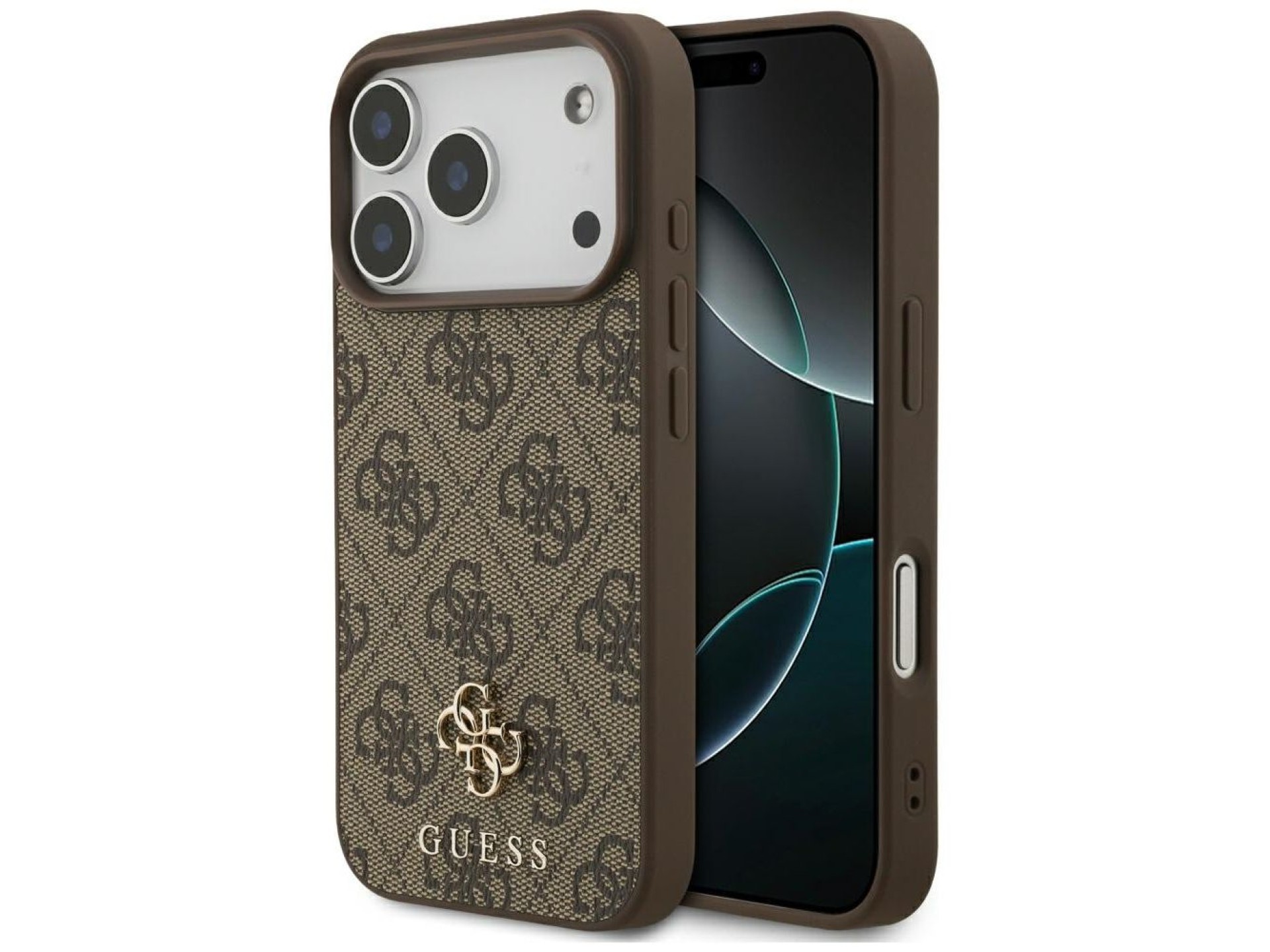 Guess 4G Small Classic Logo MagSafe Case for iPhone 17 Pro / 18 Pro - Brown