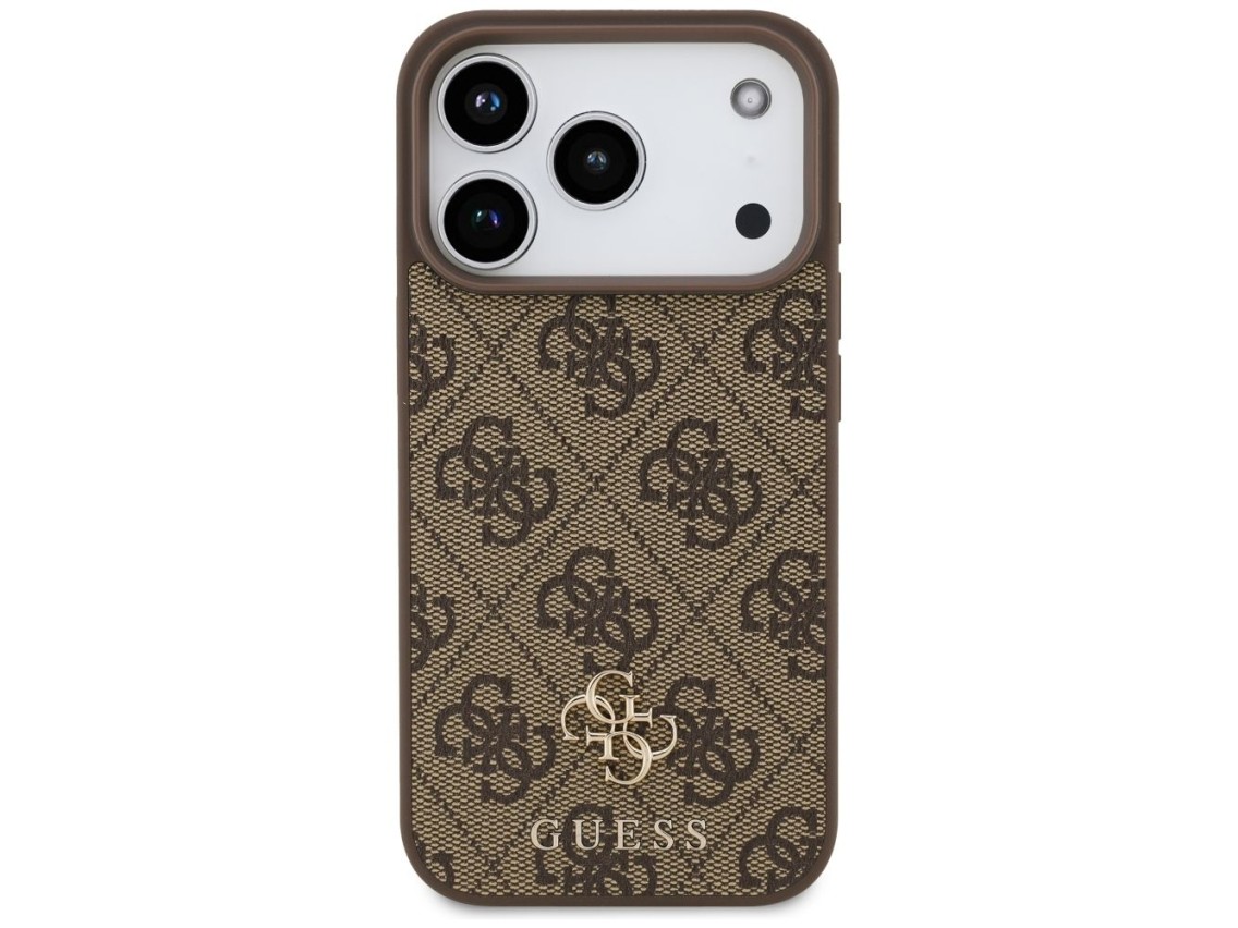 Guess 4G Small Classic Logo MagSafe Case for iPhone 17 Pro / 18 Pro - Brown