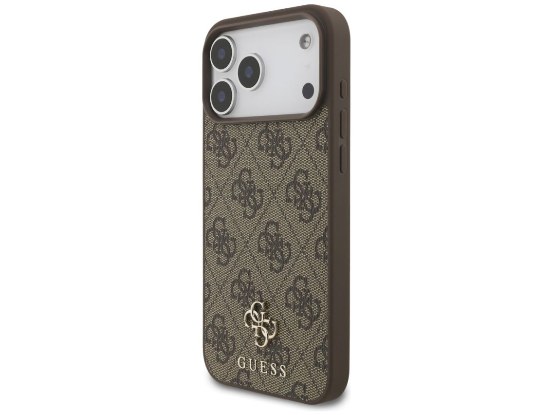 Capa MagSafe Guess 4G Small Classic Logo para iPhone 17 Pro Max / 18 Pro Max - Marrom