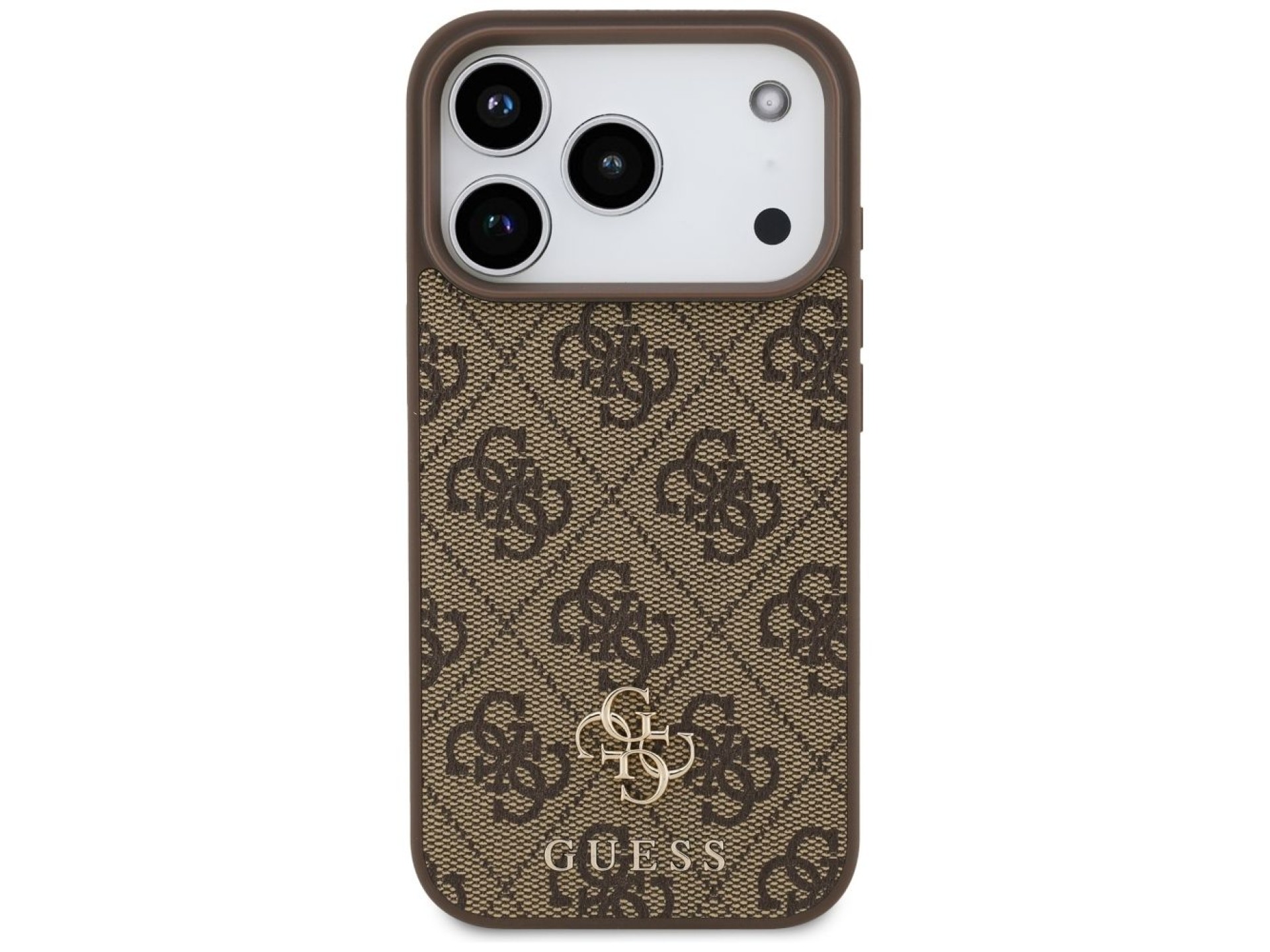 Guess 4G Small Classic Logo MagSafe Case for iPhone 17 Pro / 18 Pro - Brown