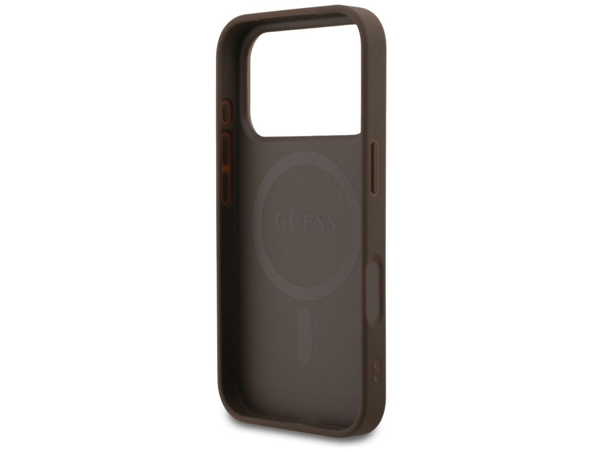 Guess 4G Small Classic Logo MagSafe Case for iPhone 17 Pro / 18 Pro - Brown