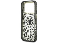 Funda Guess IML Leopard Glitter Triangle Logo MagSafe para iPhone 17 Pro / 18 Pro - Negra Funda Guess IML Leopard Glitter Triangle Logo MagSafe para iPhone 17 Pro / 18 Pro - Negra