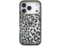 Funda Guess IML Leopard Glitter Triangle Logo MagSafe para iPhone 17 Pro / 18 Pro - Negra Funda Guess IML Leopard Glitter Triangle Logo MagSafe para iPhone 17 Pro / 18 Pro - Negra
