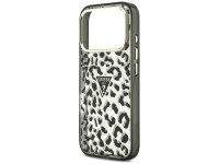 Funda Guess IML Leopard Glitter Triangle Logo MagSafe para iPhone 17 Pro / 18 Pro - Negra Funda Guess IML Leopard Glitter Triangle Logo MagSafe para iPhone 17 Pro / 18 Pro - Negra