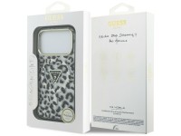 Funda Guess IML Leopard Glitter Triangle Logo MagSafe para iPhone 17 Pro / 18 Pro - Negra Funda Guess IML Leopard Glitter Triangle Logo MagSafe para iPhone 17 Pro / 18 Pro - Negra