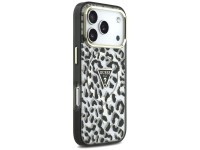 Funda Guess IML Leopard Glitter Triangle Logo MagSafe para iPhone 17 Pro / 18 Pro - Negra Funda Guess IML Leopard Glitter Triangle Logo MagSafe para iPhone 17 Pro / 18 Pro - Negra