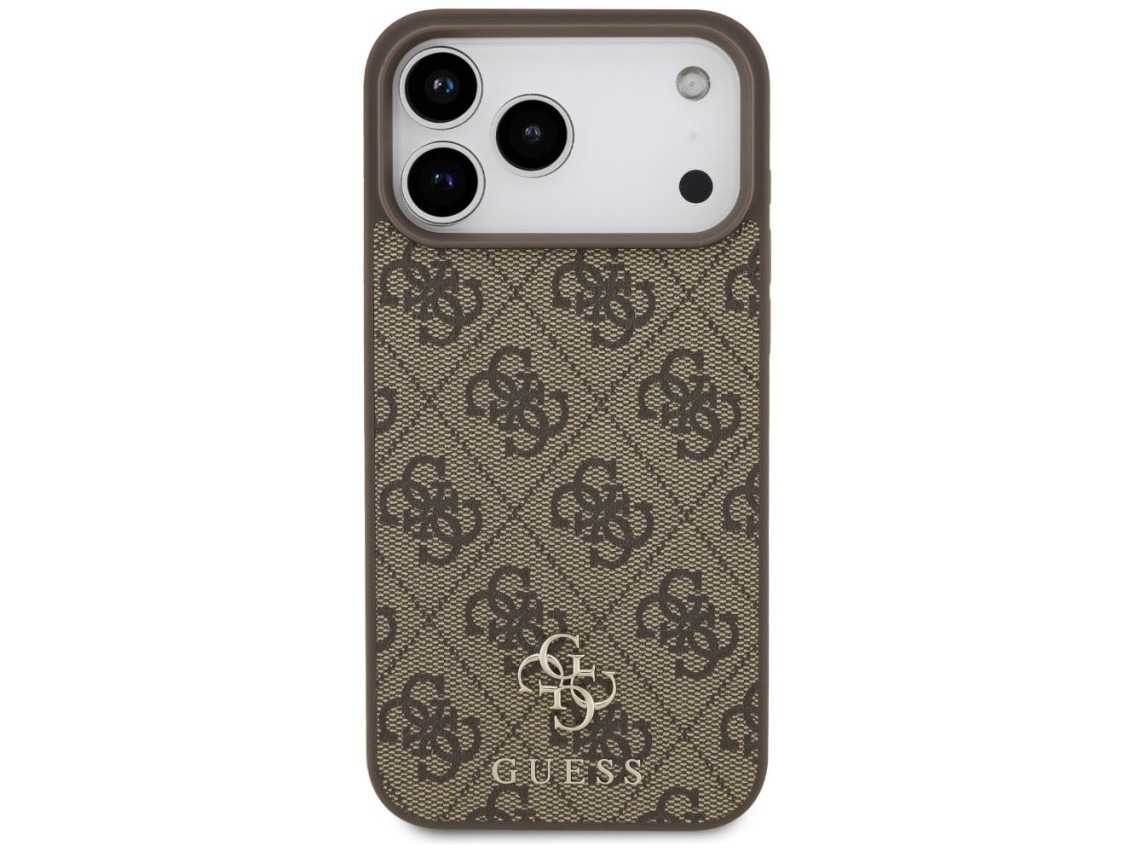 Capa MagSafe Guess 4G Small Classic Logo para iPhone 17 Pro Max / 18 Pro Max - Marrom