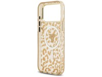 Funda Guess IML Leopard Glitter Triangle Logo MagSafe para iPhone 17 Pro / 18 Pro - Marrón Funda Guess IML Leopard Glitter Triangle Logo MagSafe para iPhone 17 Pro / 18 Pro - Marrón