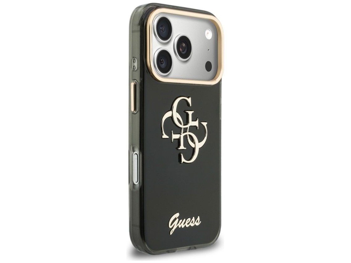 Guess IML 4G Script Metal Case for iPhone 17 Pro Max / 18 Pro Max - Black