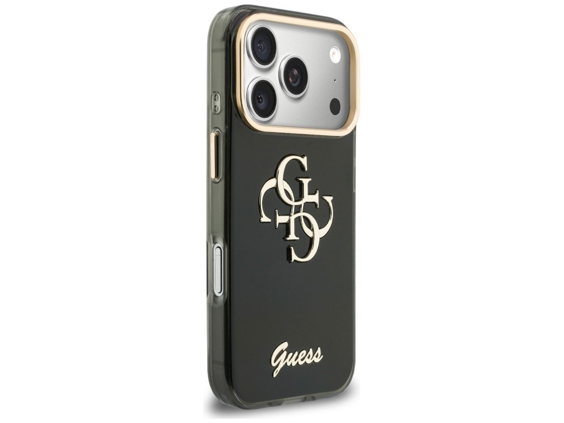 Guess IML 4G Script Metal Case for iPhone 17 Pro Max / 18 Pro Max - Black