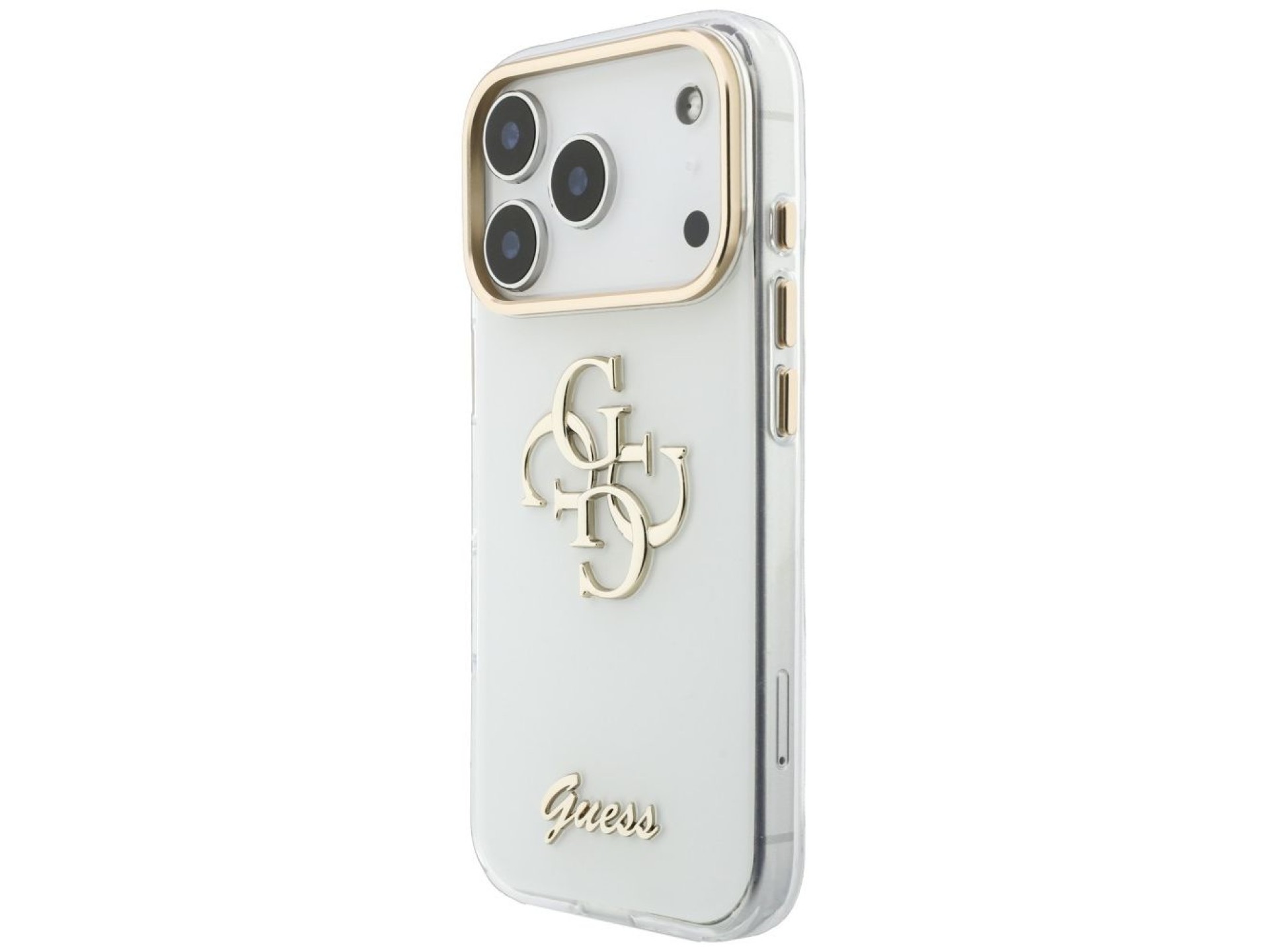 Guess IML 4G Script Metal Case for iPhone 17 Pro Max / 18 Pro Max - White