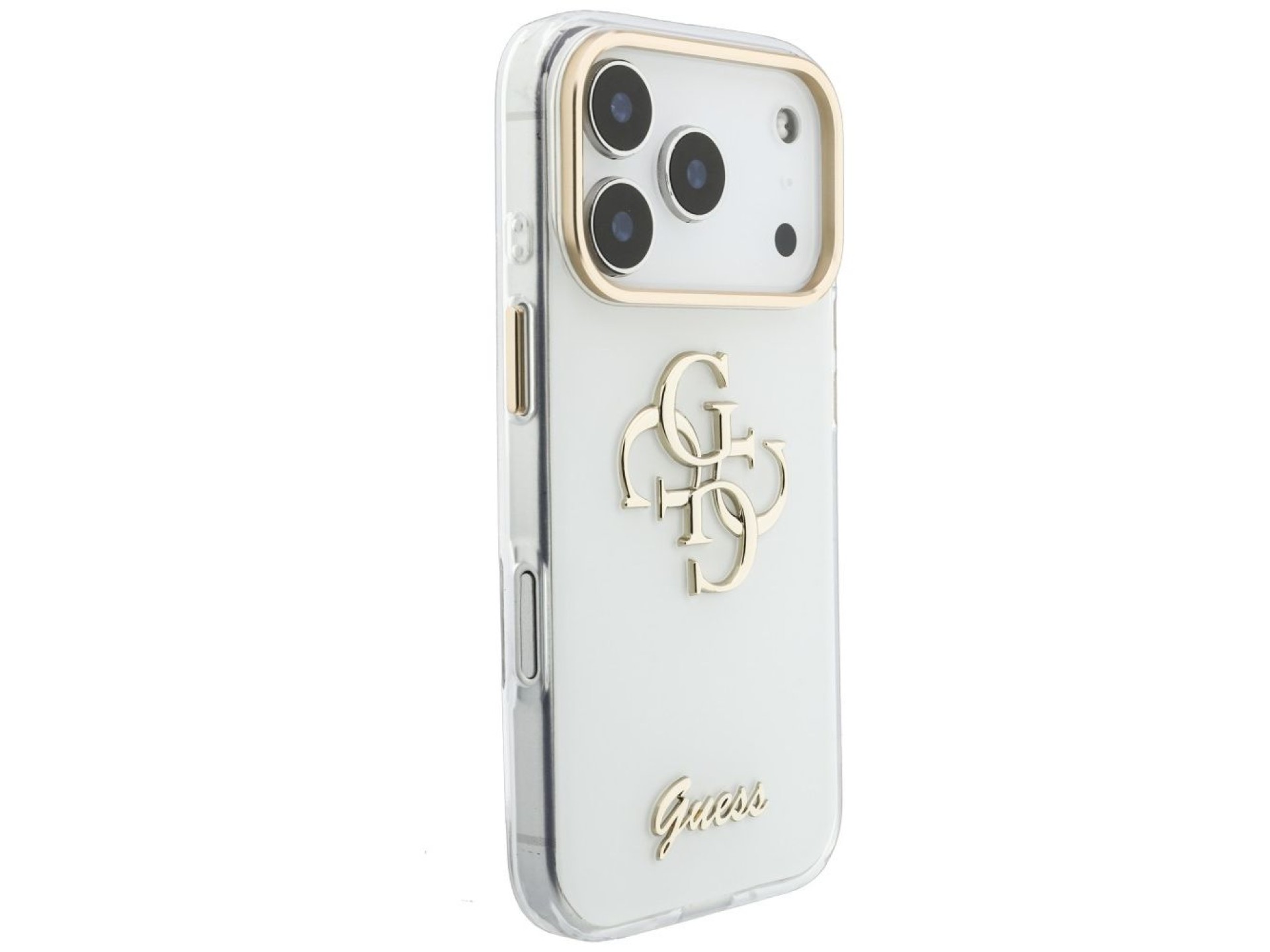Guess IML 4G Script Metal Case for iPhone 17 Pro Max / 18 Pro Max - White