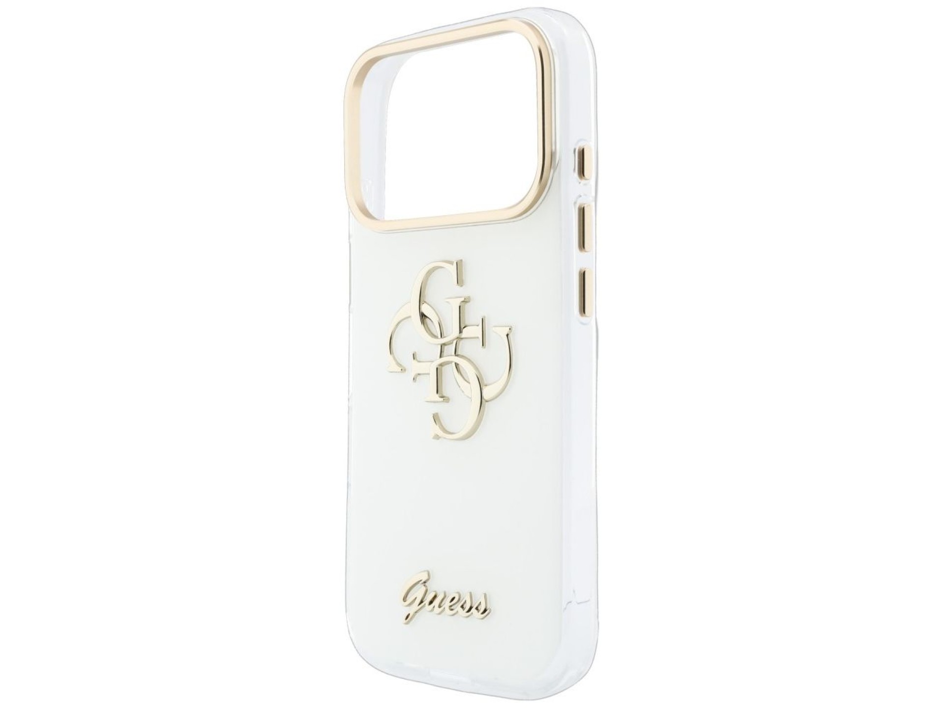 Guess IML 4G Script Metal Case for iPhone 17 Pro Max / 18 Pro Max - White
