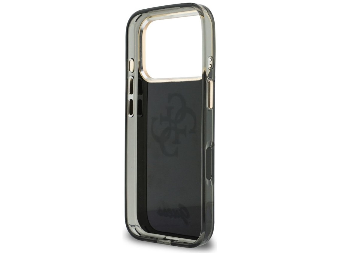 Guess IML 4G Script Metal Case for iPhone 17 Pro / 18 Pro - Black
