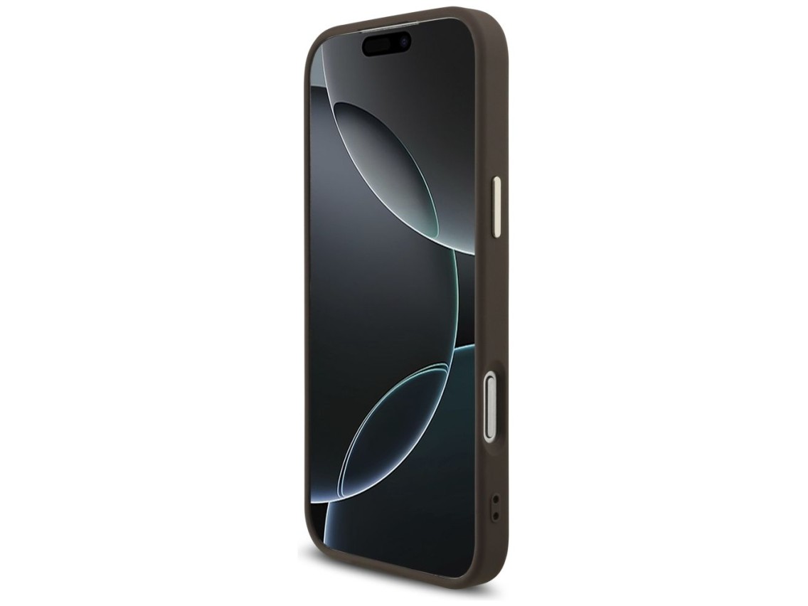 Funda Guess 4G con logo triangular y MagSafe para iPhone 17 Pro Max / 18 Pro Max - Marrón
