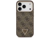 Funda Guess 4G con logo triangular y MagSafe para iPhone 17 Pro / 18 Pro - Marr�n