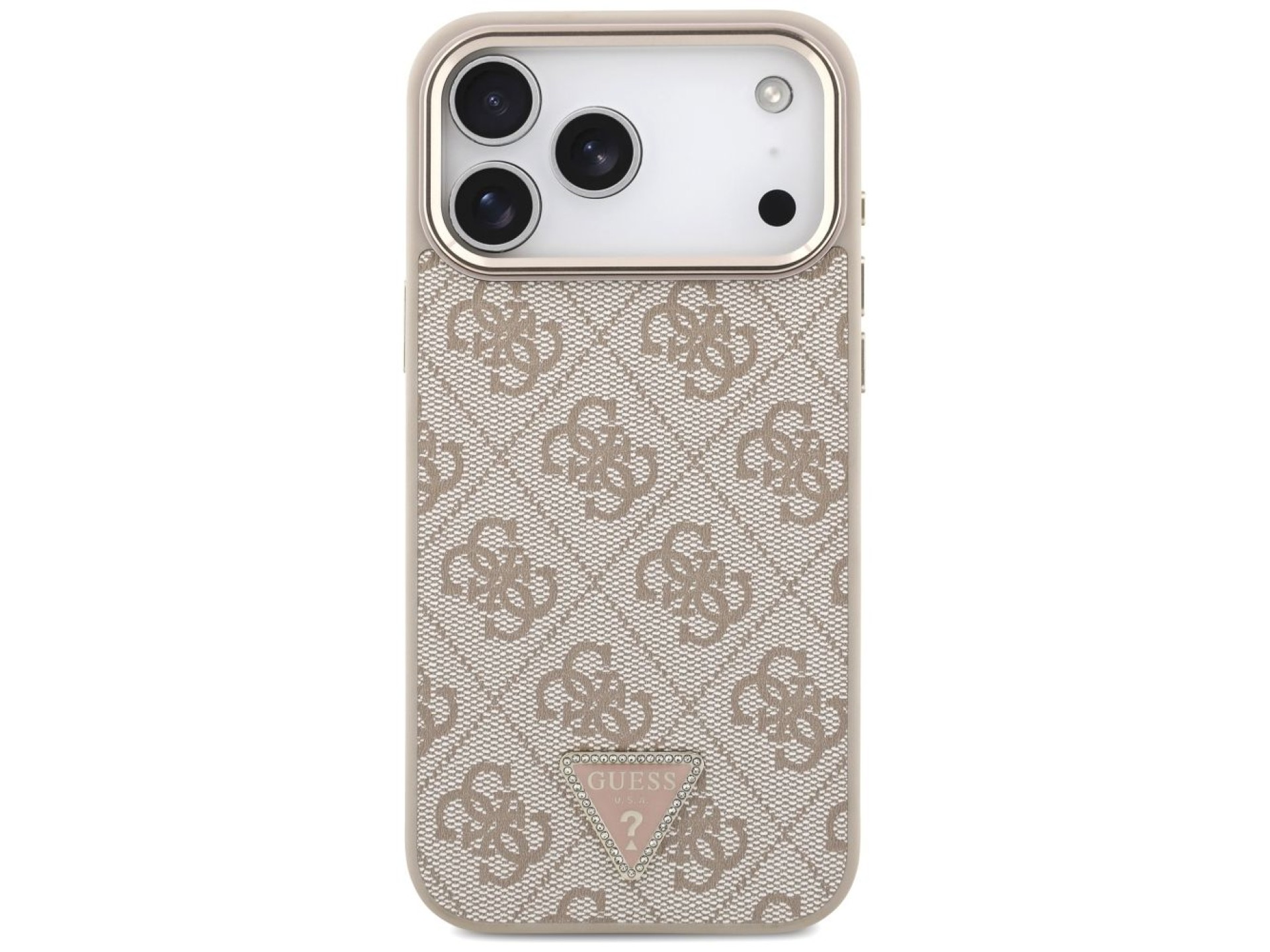 Guess 4G Triangle Logo MagSafe Case for iPhone 17 Pro Max / 18 Pro Max - Rose Gold