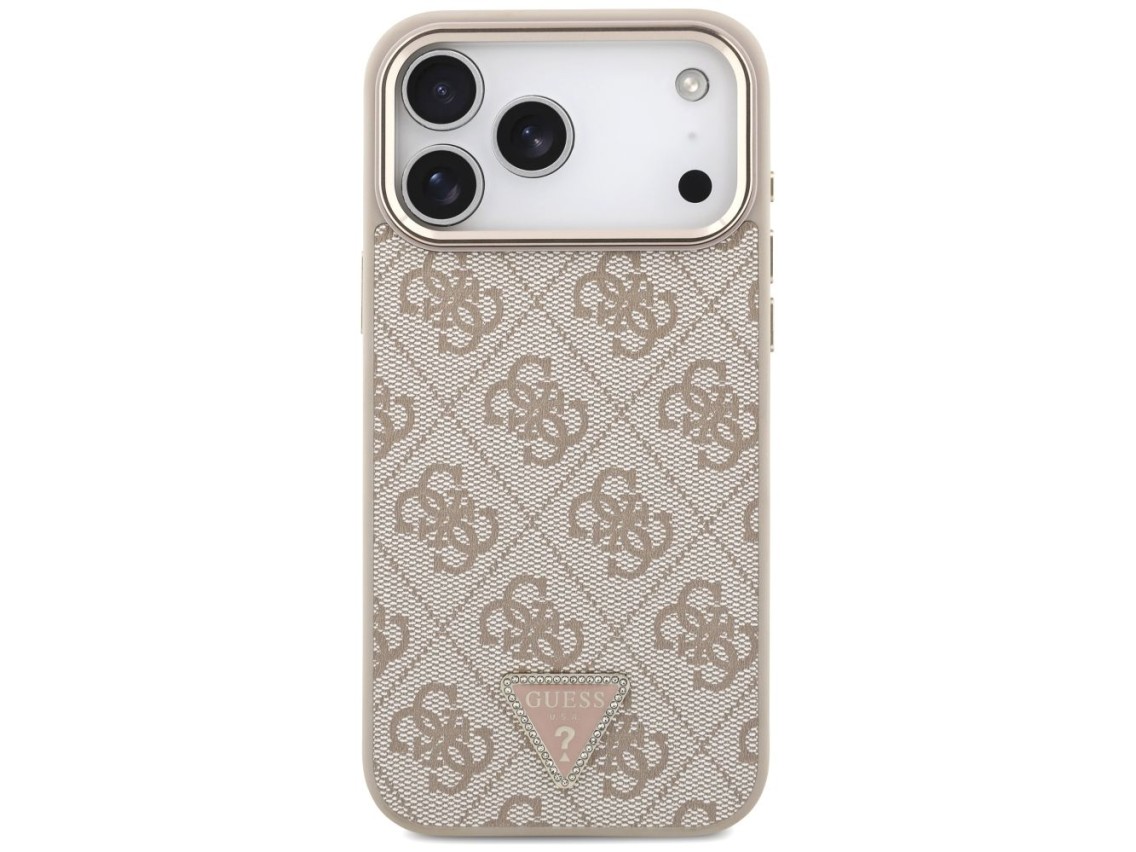 Guess 4G Triangle Logo MagSafe Case for iPhone 17 Pro Max / 18 Pro Max - Rose Gold