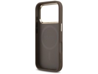 Funda Guess 4G con logo triangular y MagSafe para iPhone 17 Pro / 18 Pro - Marr�n