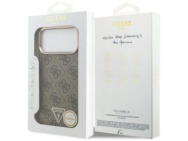 Guess 4G Triangle Logo MagSafe Case for iPhone 17 Pro Max / 18 Pro Max - Brown