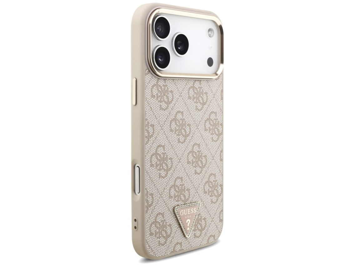 Guess 4G Triangle Logo MagSafe Case for iPhone 17 Pro Max / 18 Pro Max - Rose Gold