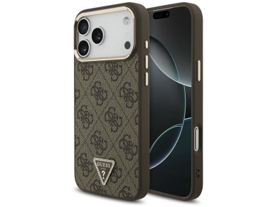 Guess 4G Triangle Logo MagSafe Case for iPhone 17 Pro Max / 18 Pro Max - Brown Guess 4G Triangle Logo MagSafe Case for iPhone 17 Pro Max / 18 Pro Max - Brown