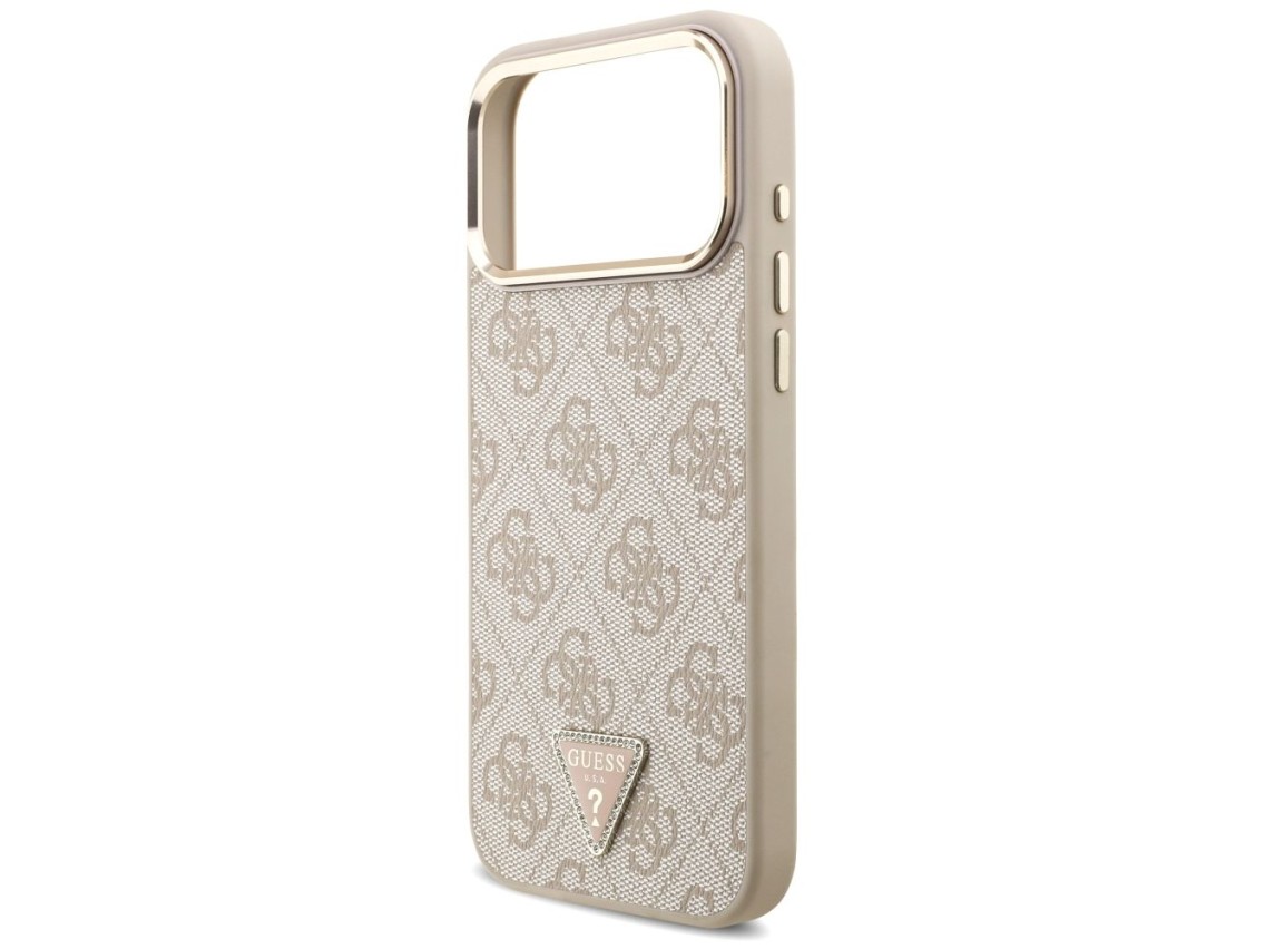 Guess 4G Triangle Logo MagSafe Case for iPhone 17 Pro Max / 18 Pro Max - Rose Gold