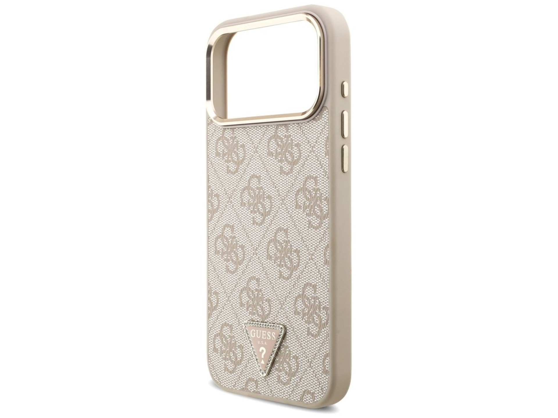 Guess 4G Triangle Logo MagSafe Case for iPhone 17 Pro Max / 18 Pro Max - Rose Gold