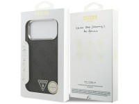 Capa Guess 4G Triangle Logo MagSafe para iPhone 17 Pro Max / 18 Pro Max - Preto e Prata Capa Guess 4G Triangle Logo MagSafe para iPhone 17 Pro Max / 18 Pro Max - Preto e Prata