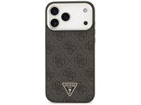 Capa Guess 4G Triangle Logo MagSafe para iPhone 17 Pro Max / 18 Pro Max - Preto e Prata Capa Guess 4G Triangle Logo MagSafe para iPhone 17 Pro Max / 18 Pro Max - Preto e Prata