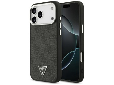 Guess 4G Triangle Logo MagSafe Case for iPhone 17 Pro Max / 18 Pro Max - Black & Silver Guess 4G Triangle Logo MagSafe Case for iPhone 17 Pro Max / 18 Pro Max - Black & Silver