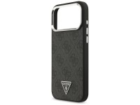 Capa Guess 4G Triangle Logo MagSafe para iPhone 17 Pro Max / 18 Pro Max - Preto e Prata Capa Guess 4G Triangle Logo MagSafe para iPhone 17 Pro Max / 18 Pro Max - Preto e Prata