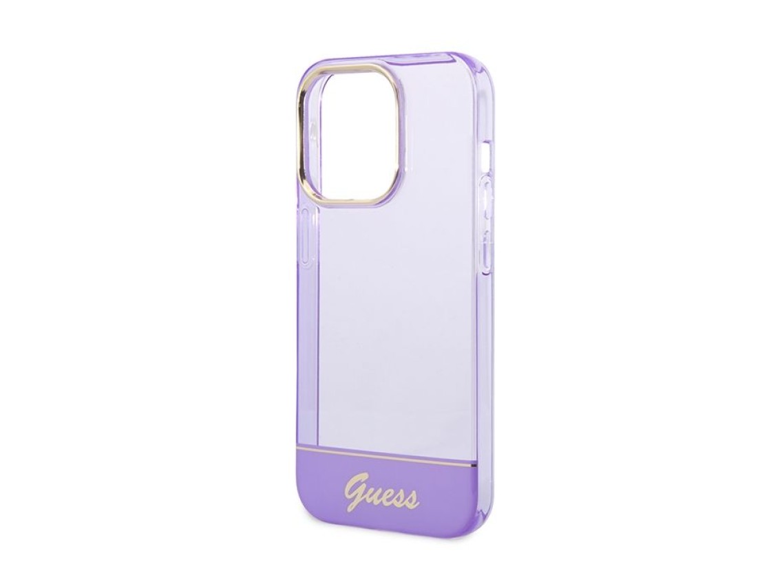 Capa translúcida Guess para iPhone 14 Pro Max - Roxa