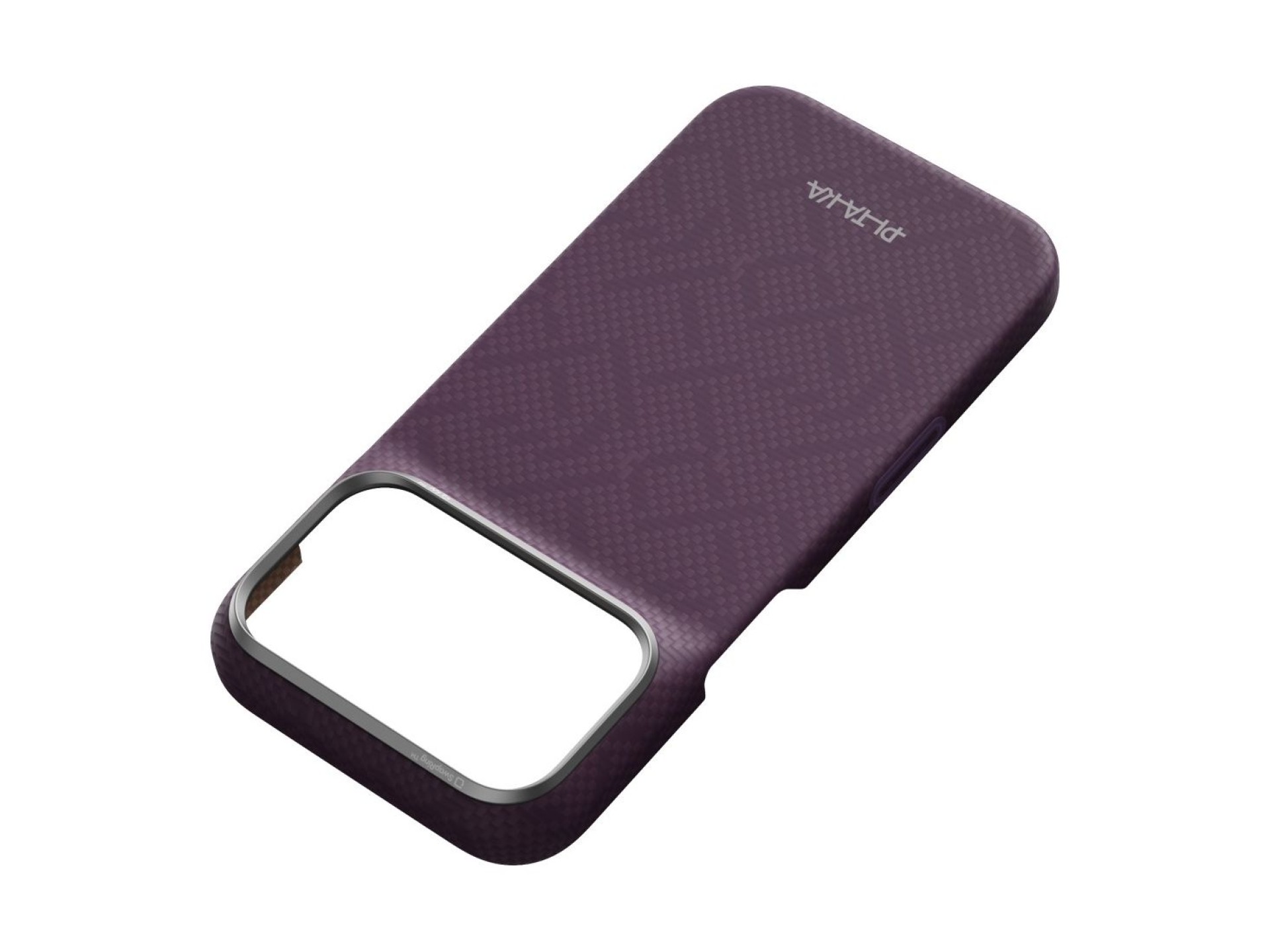 Capa PITAKA Edge PTK Weaving-Charoite MagSafe para iPhone 18 Pro / 17 Pro Roxa