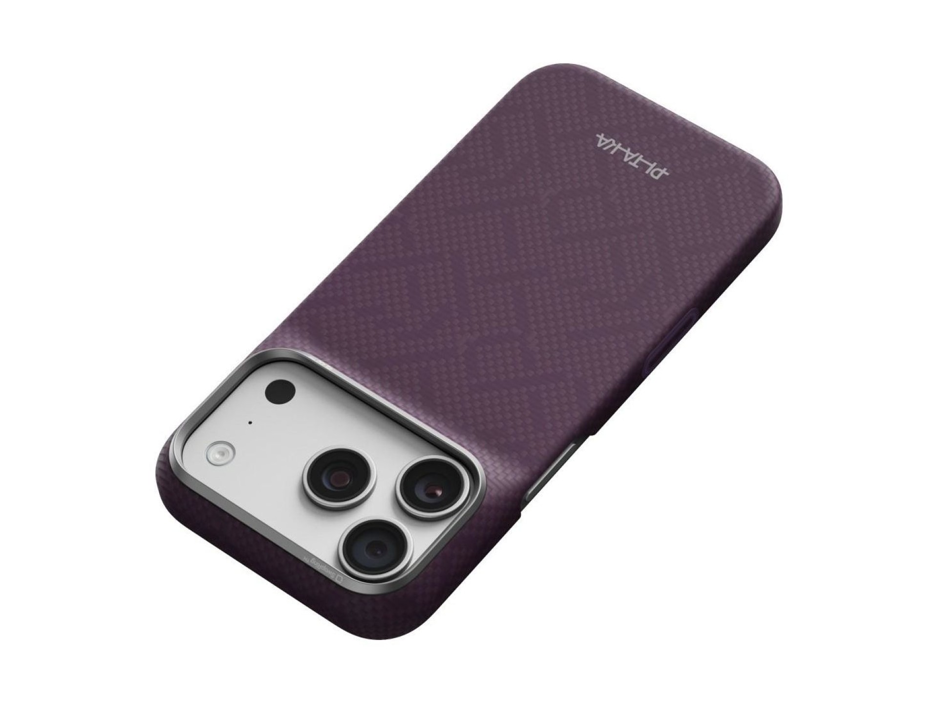 Capa PITAKA Edge PTK Weaving-Charoite MagSafe para iPhone 18 Pro / 17 Pro Roxa