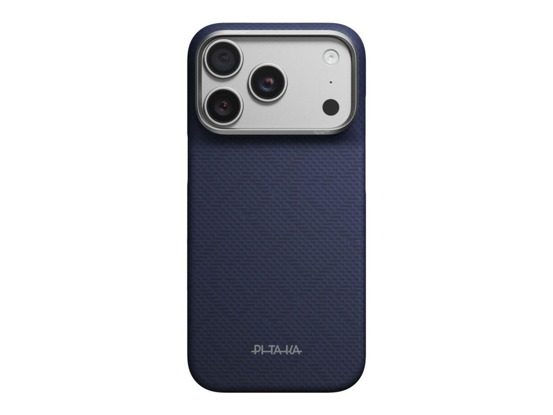 Capa PITAKA Edge PTK Weaving-Sapphire MagSafe para iPhone 18 Pro / 17 Pro azul
