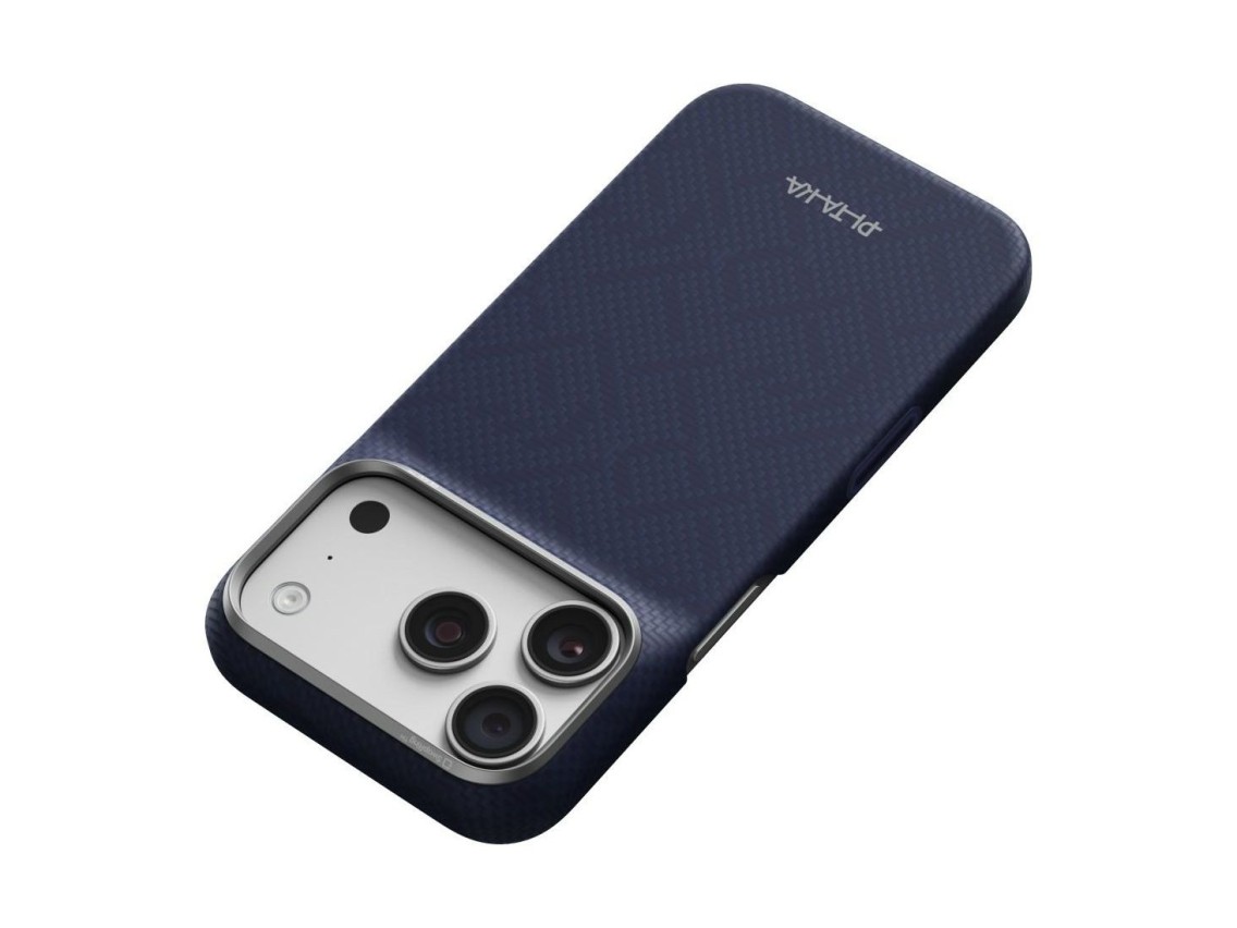 Capa PITAKA Edge PTK Weaving-Sapphire MagSafe para iPhone 18 Pro / 17 Pro azul