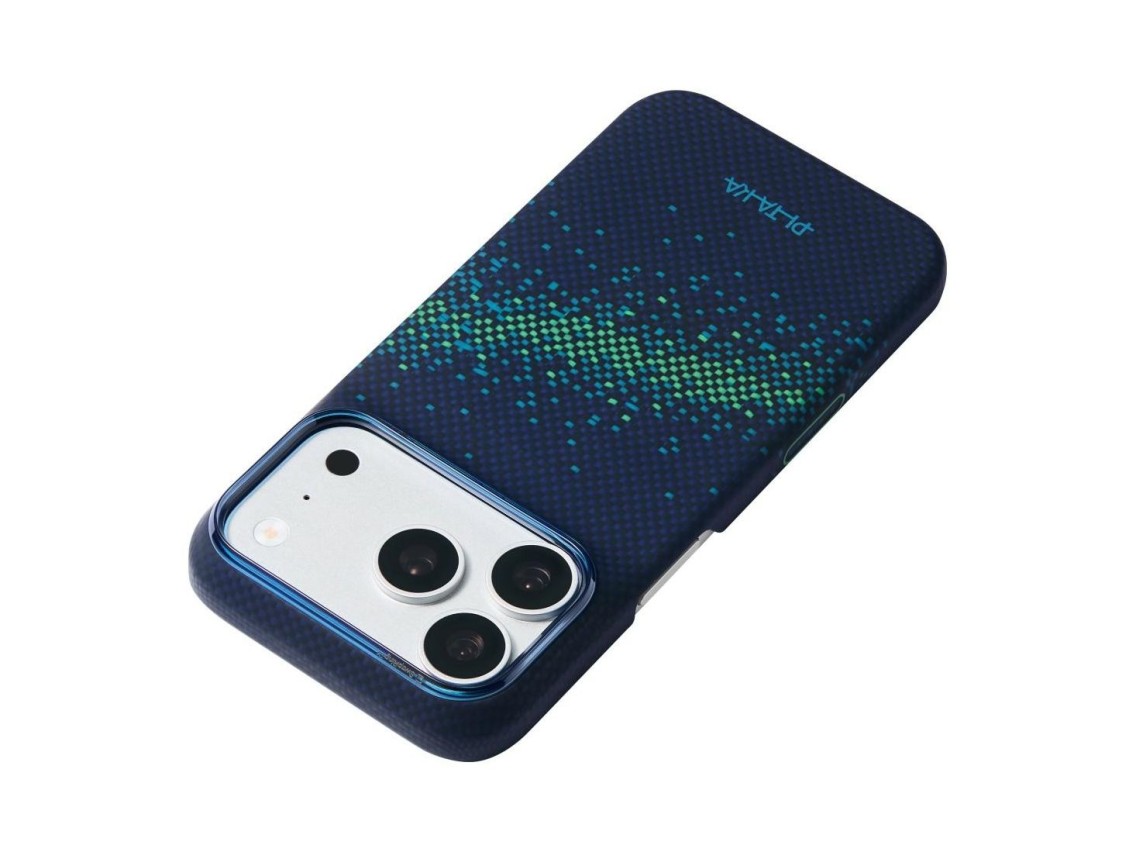Capa PITAKA Edge Milky Way Galaxy 2.0 para iPhone 18 Pro / 17 Pro azul nearfield