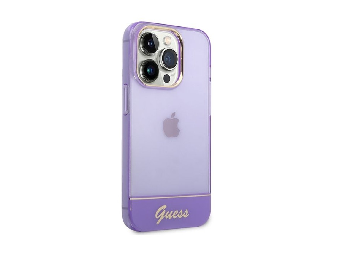 Capa translúcida Guess para iPhone 14 Pro Max - Roxa