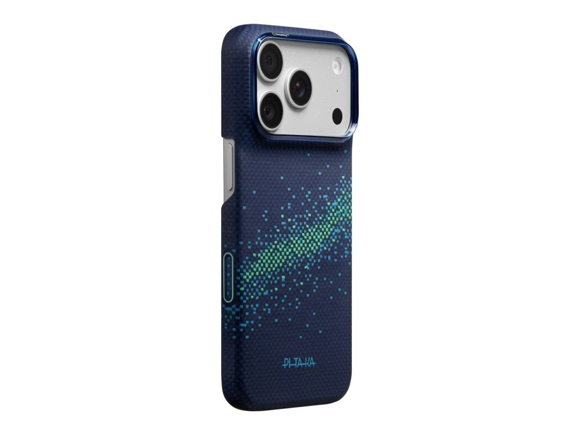 Capa PITAKA Edge Milky Way Galaxy 2.0 para iPhone 18 Pro / 17 Pro azul nearfield