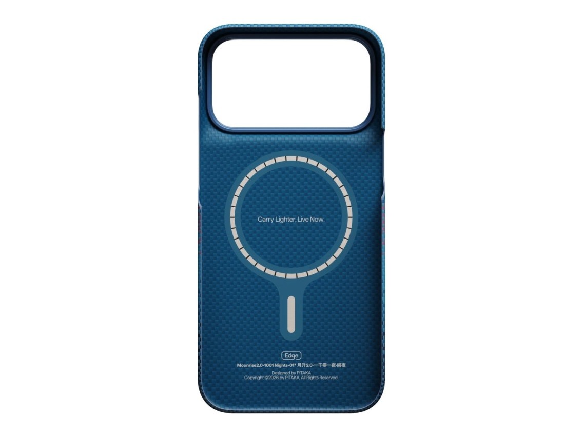 Capa PITAKA Edge Nights Midnight 01 para iPhone 18 Pro Max / 17 Pro Max Moonrise