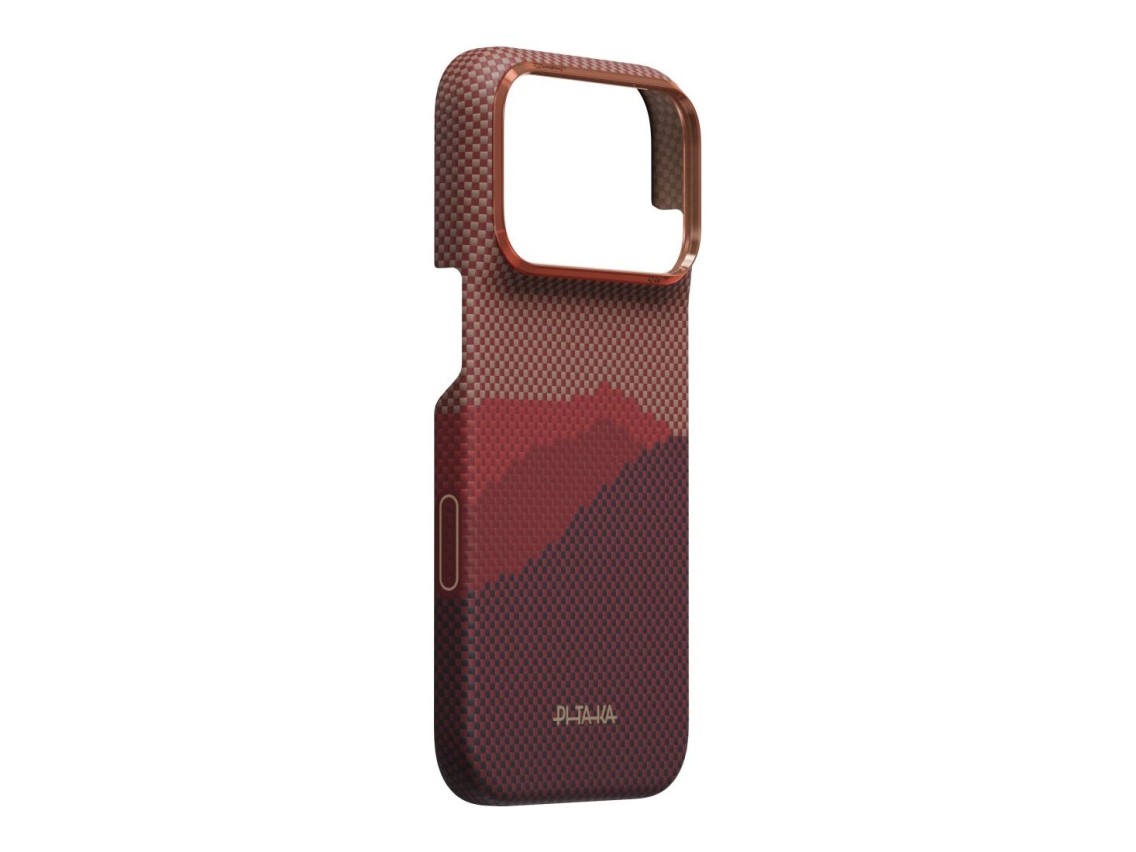 Capa PITAKA Edge Over the Horizon MagSafe para iPhone 18 Pro / 17 Pro, cor crepúsculo de outono.
