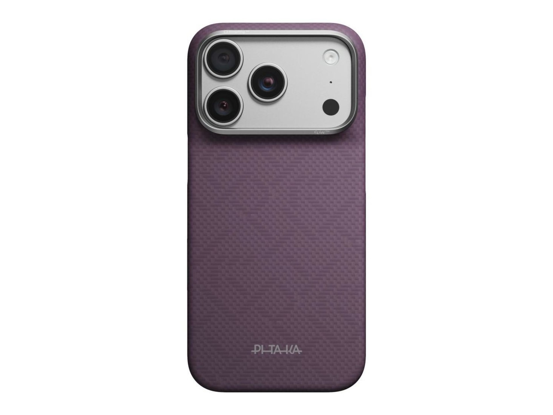 Capa PITAKA Edge PTK Weaving-Charoite MagSafe para iPhone 18 Pro / 17 Pro Roxa