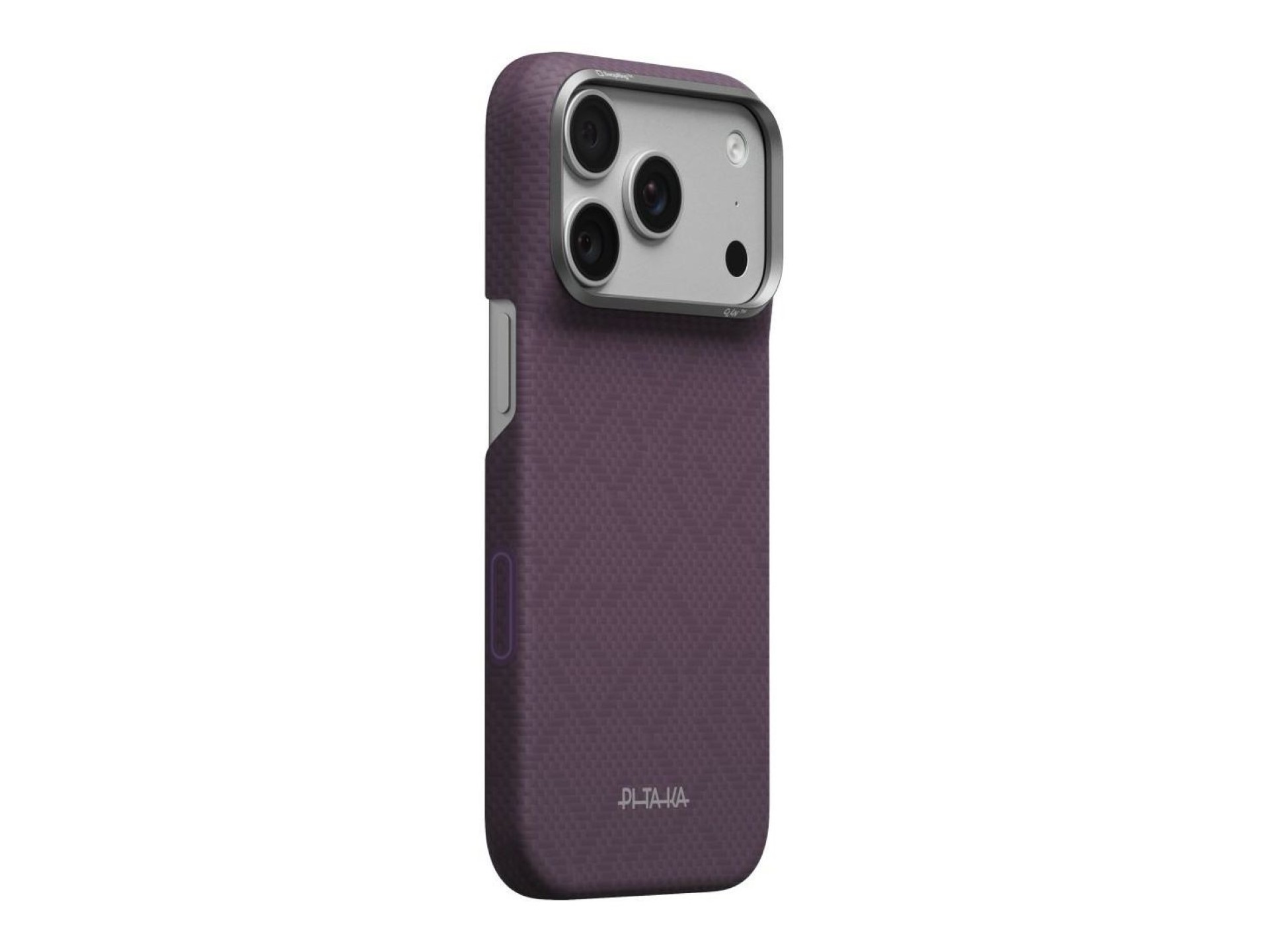Capa PITAKA Edge PTK Weaving-Charoite MagSafe para iPhone 18 Pro / 17 Pro Roxa