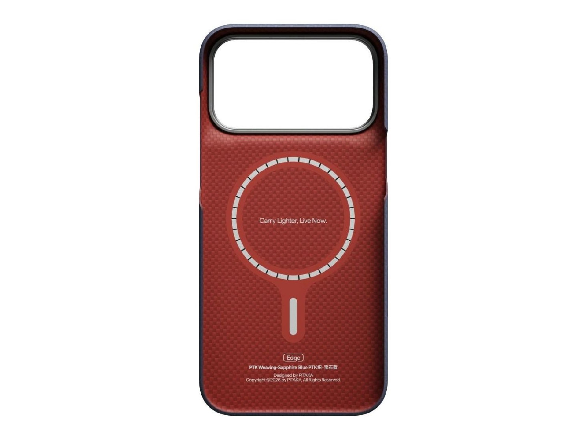 Case PITAKA Edge PTK Weaving-Sapphire MagSafe for iPhone 18 Pro Max / 17 Pro Max Blue