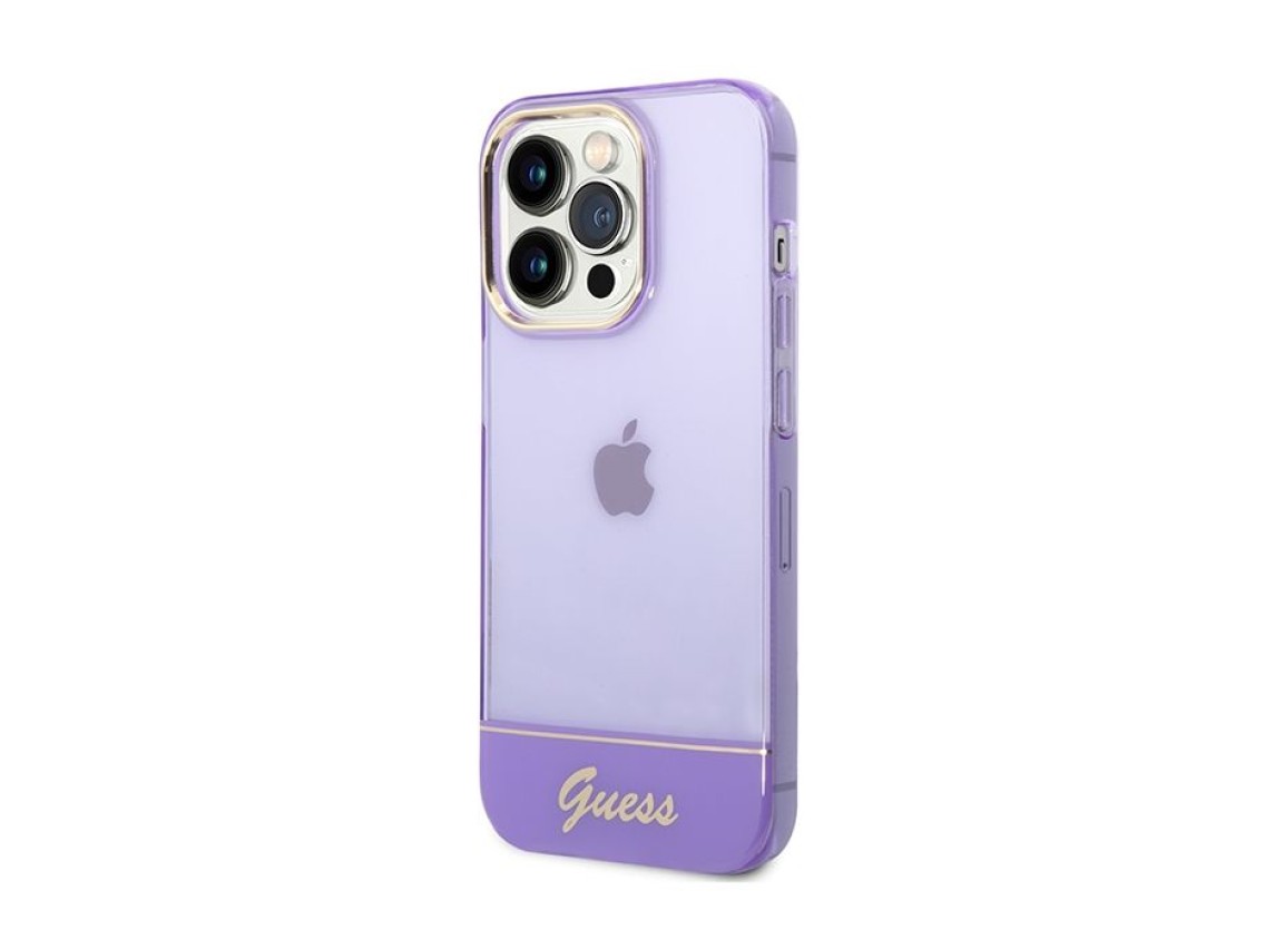 Capa translúcida Guess para iPhone 14 Pro Max - Roxa