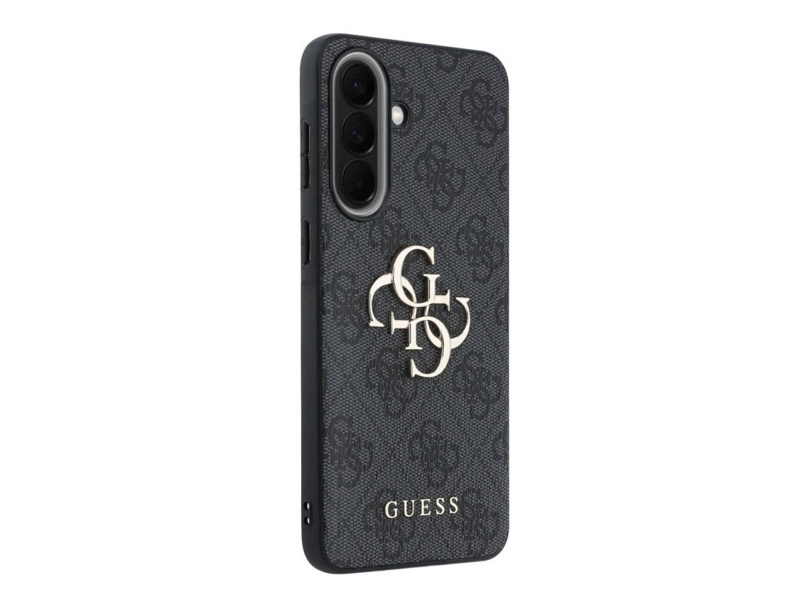 Capa Guess em couro com logo met�lico 4G para Samsung Galaxy A37 5G - Preta