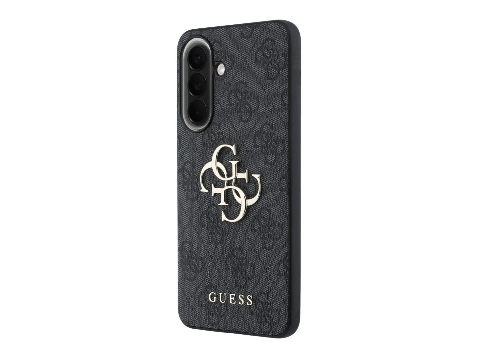 Capa Guess em couro com logo metálico 4G para Samsung Galaxy A37 5G - Preta