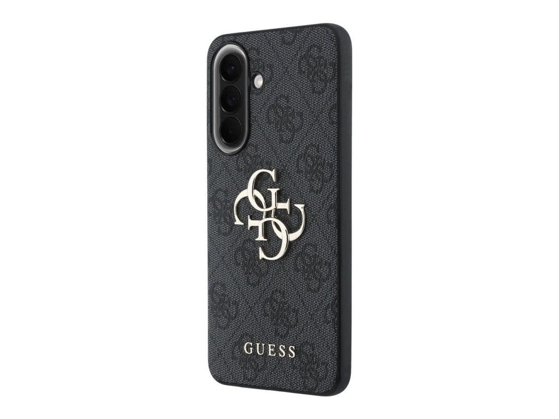 Capa Guess em couro com logo met�lico 4G para Samsung Galaxy A37 5G - Preta